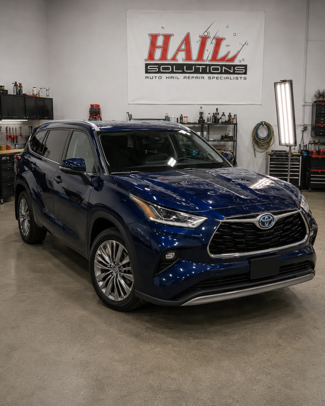 Detail photo of 2023 Toyota Highlander — Blueprint hail damage repair in Overland Park, KS